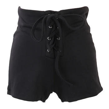 

New Fashion Women 2017 Casual Hot Black Short Summer Bandage High Waist Shorts S