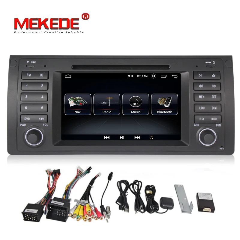 Flash Deal MEKEDE Quad Core  Android 8.1 car GPS navigation DVD player For BMW E39 E53 X5 M5 with wifi  BT car radio  free shipping 5