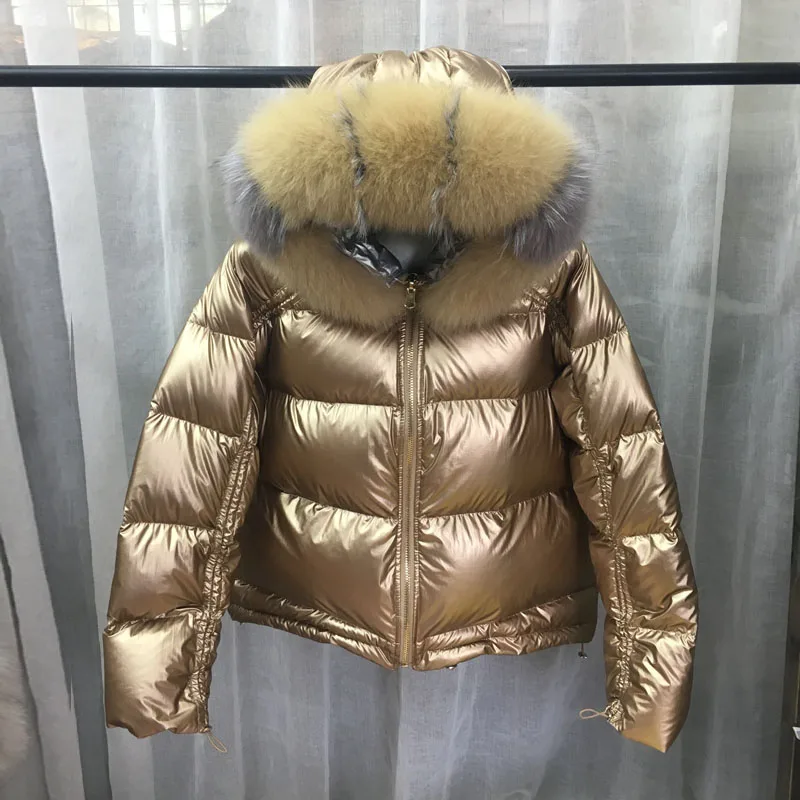 Goede Grote Echte Natuurlijke Vos Bont 2019 Winter Jacket Vrouwen Down Parka Jassen Hooded White Duck Down Jas Dubbelzijdig Waterdichte jas