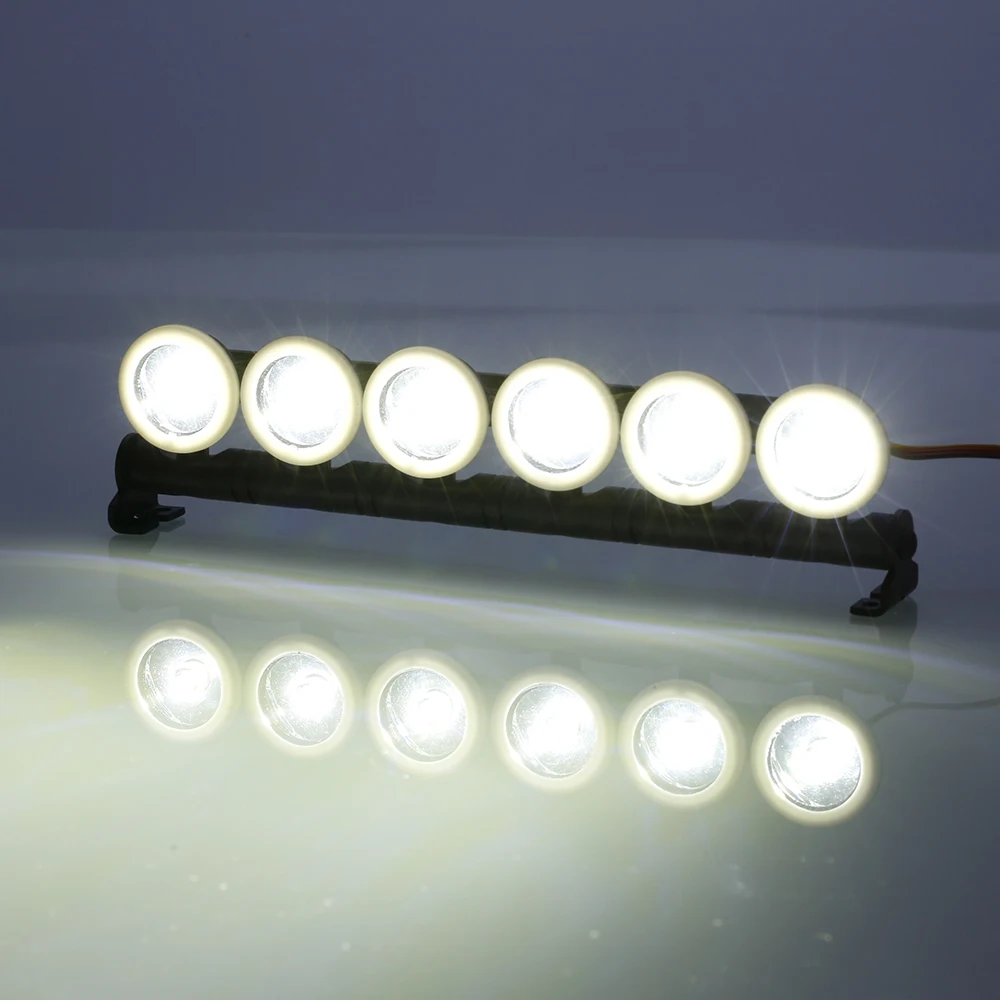 AX522W многофункциональные яркие светодиодные лампы 6 прожекторов для 1/10 RC автомобилей SCX10 90046D90 модель гусеничный RC автомобиль грузовик