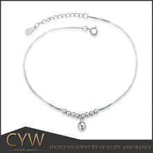 Special Offer Women Feminina Ankle Girl Bracelet 2017 New 925 Sterling Silver Beads Box Chain Anklets Women’s Gift Jewelry