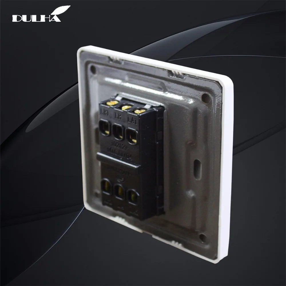  10A 2 Gang 2 Way Light Wall Switch 110~250V 220V Electrical Push Button White PC Frame Panel Lamp S - 32939831197