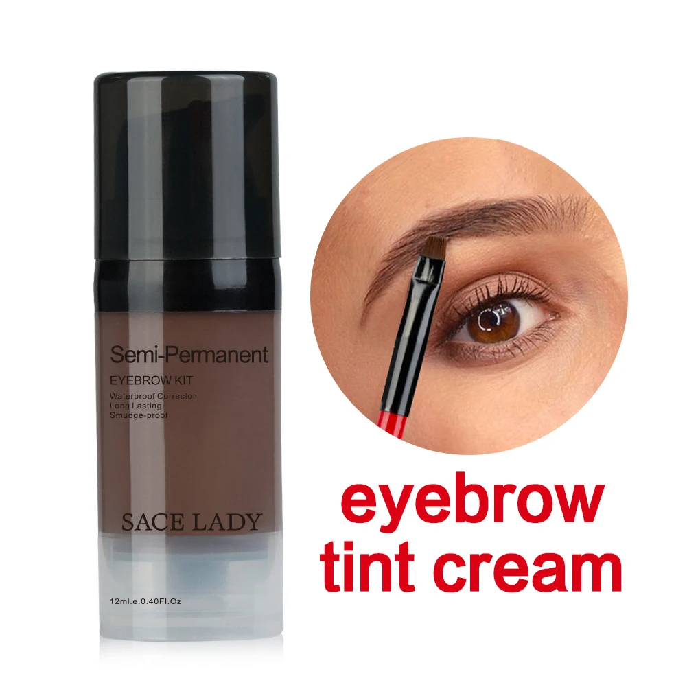 6 цветов гель для бровей из хны водостойкая Кисть макияжа набор коричневых кистей