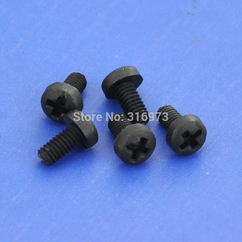 

(100 pcs/lot ) M2.5x5mm Black Nylon Phillips Pan-Header Screw.