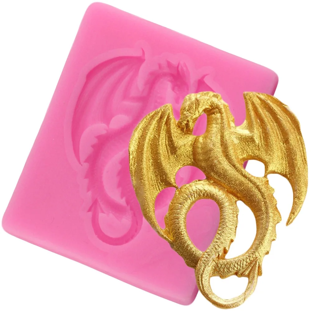 

Sugarcraft Dragon Silicone Mold Fondant Mould Cake Decorating Tools Chocolate Gumpaste Mold Candy Fimo Clay Kitchen Baking