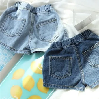 

Simple Loose Denim Shorts Toddler Baby Kids Jeans Summer 2019 Infant Girls&Boys Blue Denim Shorts Children Casual Wear 3 4 5 6T