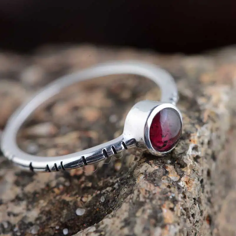 

FNJ 925 Silver Rubellite Ring Natural Tourmaline Stone Pure Original S925 Sterling Silver Rings for Women Jewelry USA Size 5.5-8