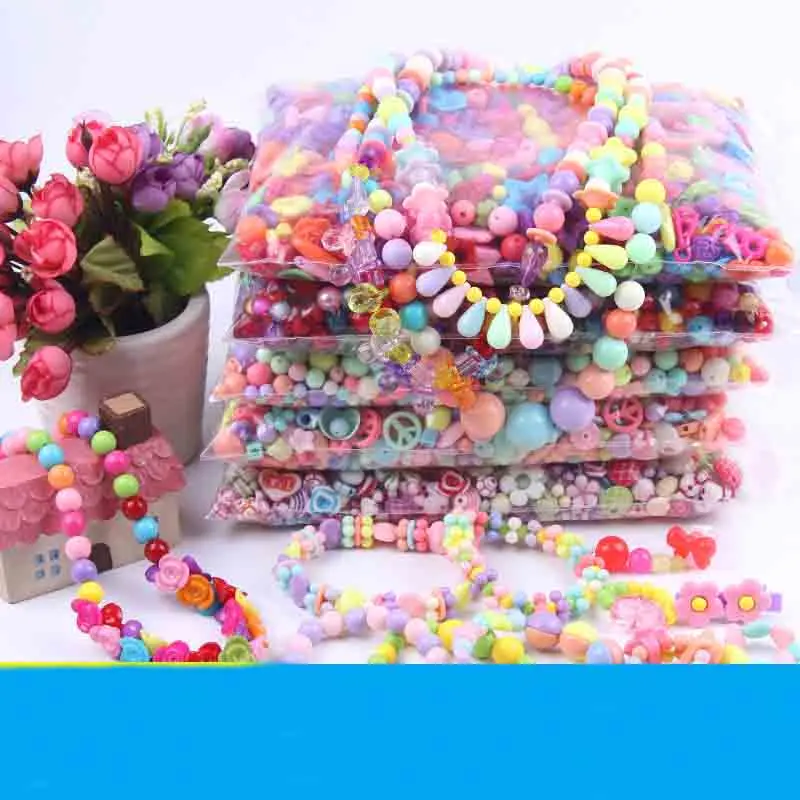 

DIY Beaded Toys 500g bag child handmade hand-made beaded toys nursery handmade bracelet necklace Material Girl Create gift