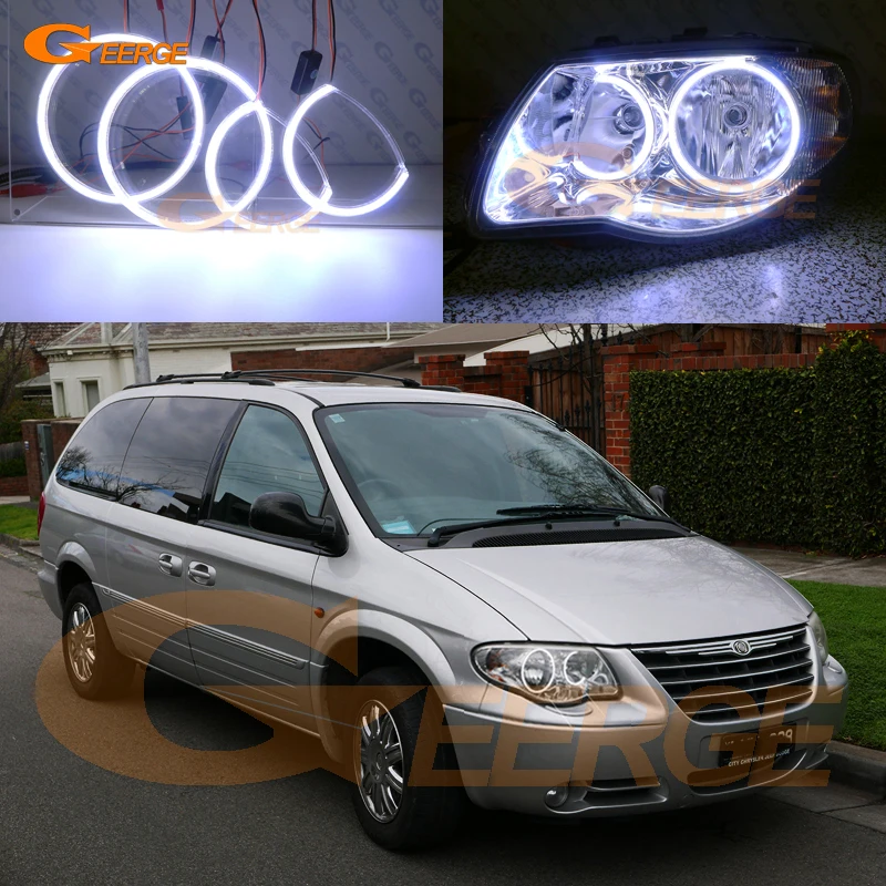 For Chrysler Voyager Grand Voyager 2005 2006 2007 Excellent angel eyes Ultra bright illumination COB led angel eyes kit for chrysler voyager grand voyager 2005 2006 2007 excellent ultra bright rgb multi color led angel eyes halo rings led light