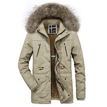 Зимнее пальто мужские Новые Стильные теплые мужские куртки парки Толстые меховые куртки с хлопковой подкладкой удобные парки с капюшоном Hombre