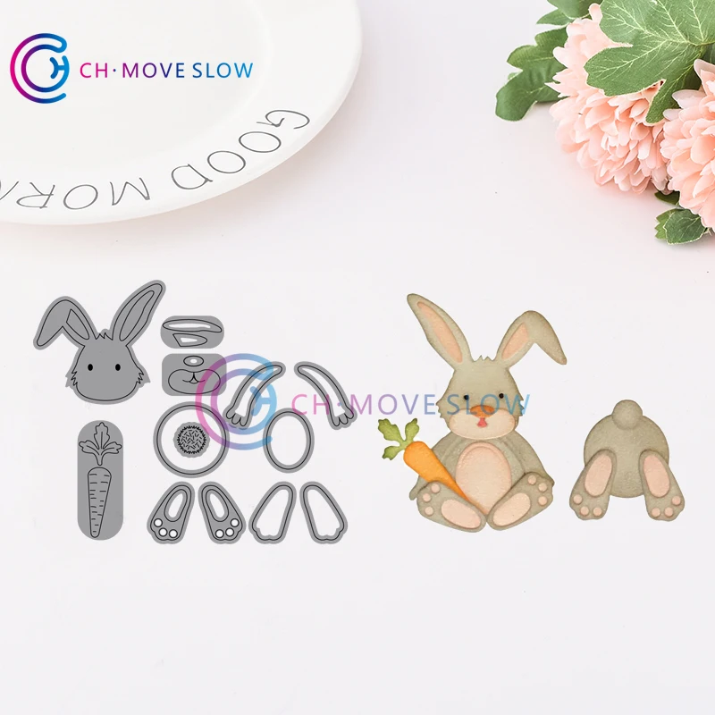 

CH Bunny Metal Cutting Dies and Stamp For Scrapbooking DIY Cards Album Decoration Embossing Hand-made Cards