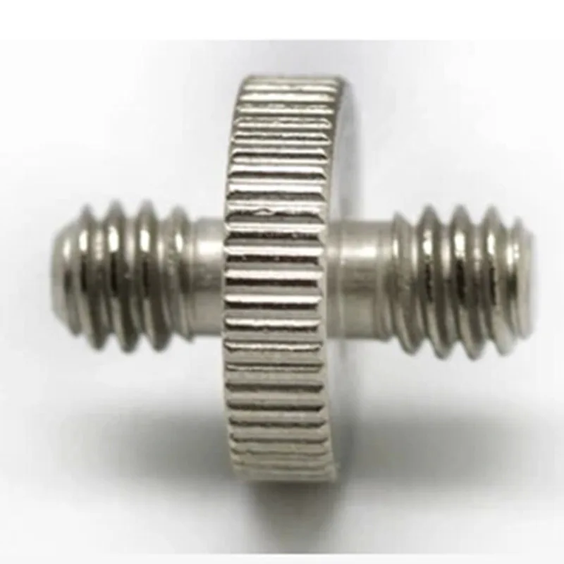 2 Pz Nuovo Metallo 1/4 "Filettatura Maschio A 1/4" Maschio 1/4-1/4 Filettatura Doppia Vite Maschio Converti Adattatore Per Treppiede Luce Portaombrell