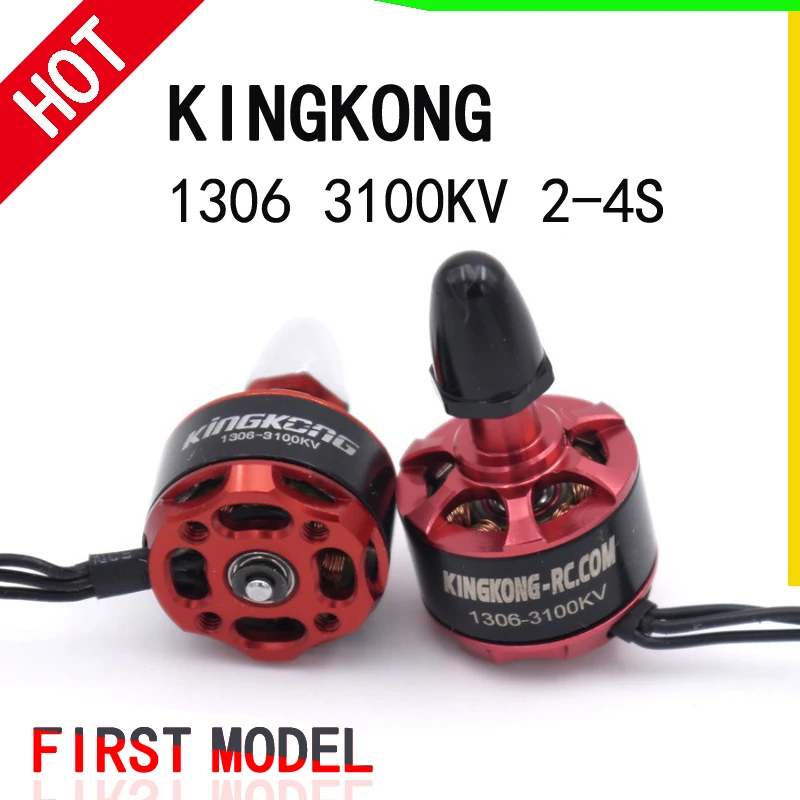 

2Pcs Kingkong 1306 3100KV 2-4S Burshless Motor CW/CCW for FPV Racer Drones RC Multicopter Spare Accessories