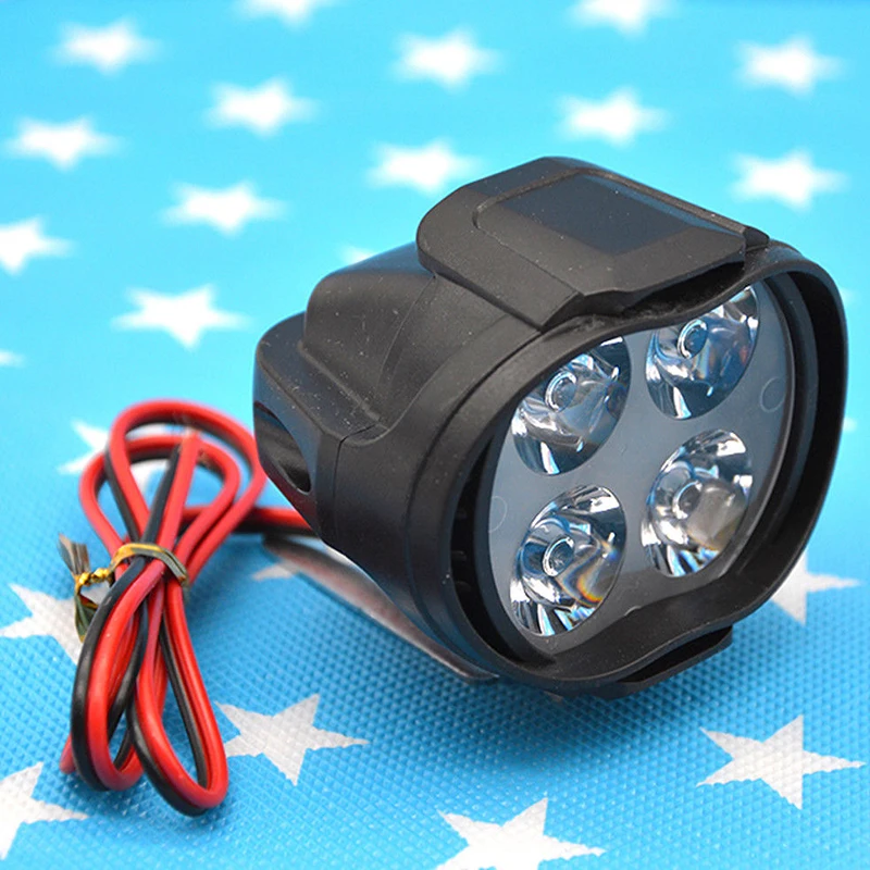 JX-LCLYL 1pc 12W Waterproof Motorcycle E-bike LED Headlight Spot Fog Light White