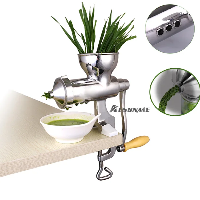 New Model Hand Crank HIGH Juice Yield Leafy Vegetables Squeezer Juicer