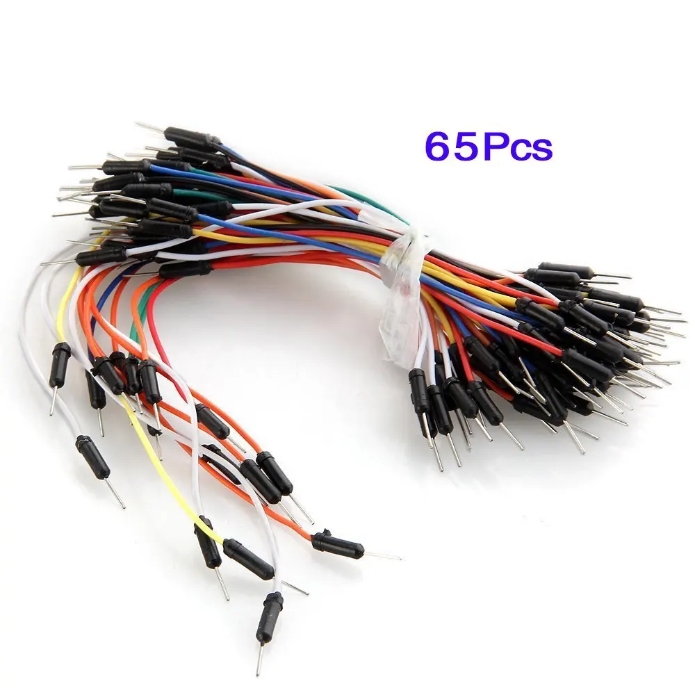 65pcs=1set Jump Wire Cable Male to Male Jumper Wire for Arduino