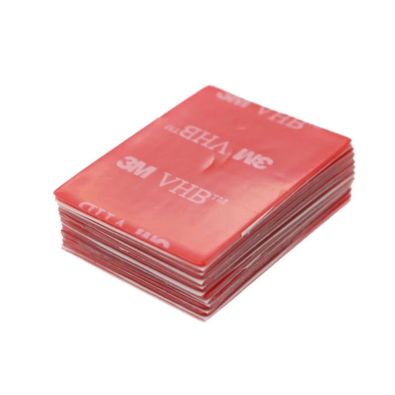 

20pvc/3M Transparent Tape Rubber Foam Double-Sided Adhesive Strong Paste Red Transparent Bottom Office Stationery 30*40mm