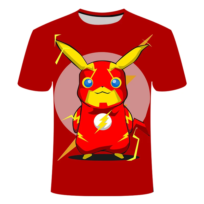 Футболка для мужчин и женщин с 3D фильмом Detective Pokemon Pikachu летняя повседневная