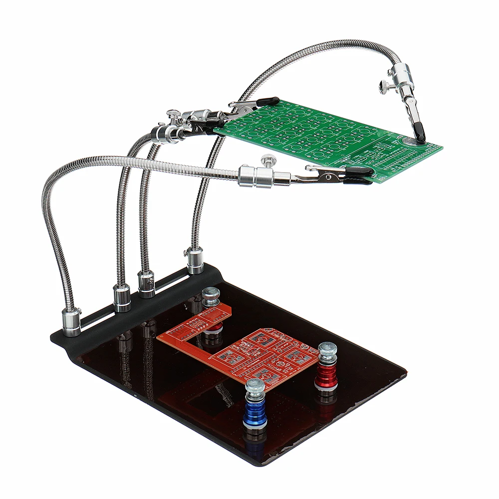 

YP-004 PCB Fixture Base Universal 4 Flexible Arms Soldering Station PCB Fixture Helping Hands Four Hand Electronic DIY Tools