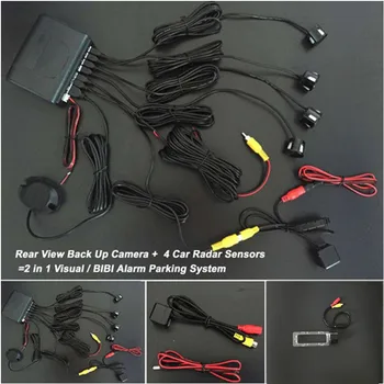 

HD CCD Car Backup Rear View Camera + 4 Sensors Car Reverse Assistance Backup Radar Monitor System For Subaru XV 2013~2015