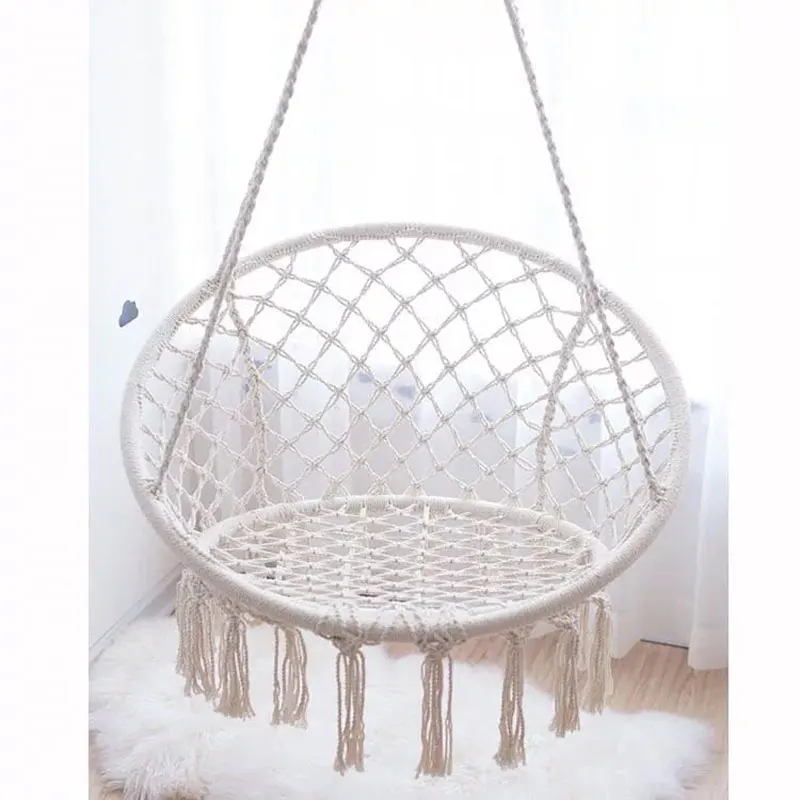

2018 Moveis Hot Sale Garden Swing Chair Decorative Cotton Hanging Sitting Room Decorate Balcony Basket Top Fashion Real
