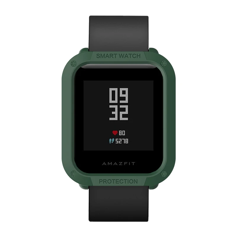 Самый дешевый красочный жесткий чехол для Xiaomi Amazfit Bip BIT PACE Lite Youth Watch чехол защитный чехол - Цвет: Army green case