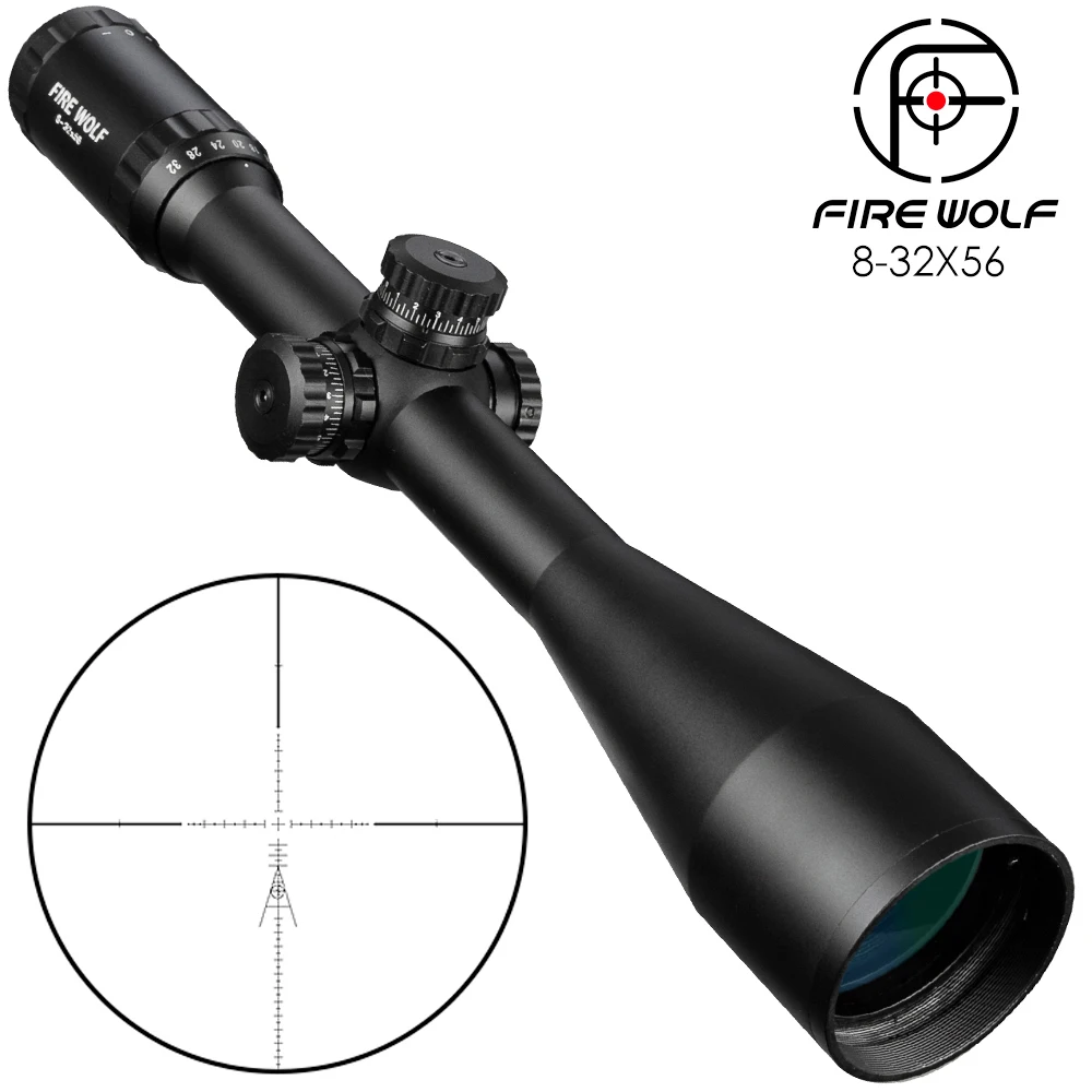 

Fire Wolf 8-32X56 Scope Tactics Rifle Scopes Side Optics Focus Black Matte For Hunting And Outdoor Use Sight Telescope