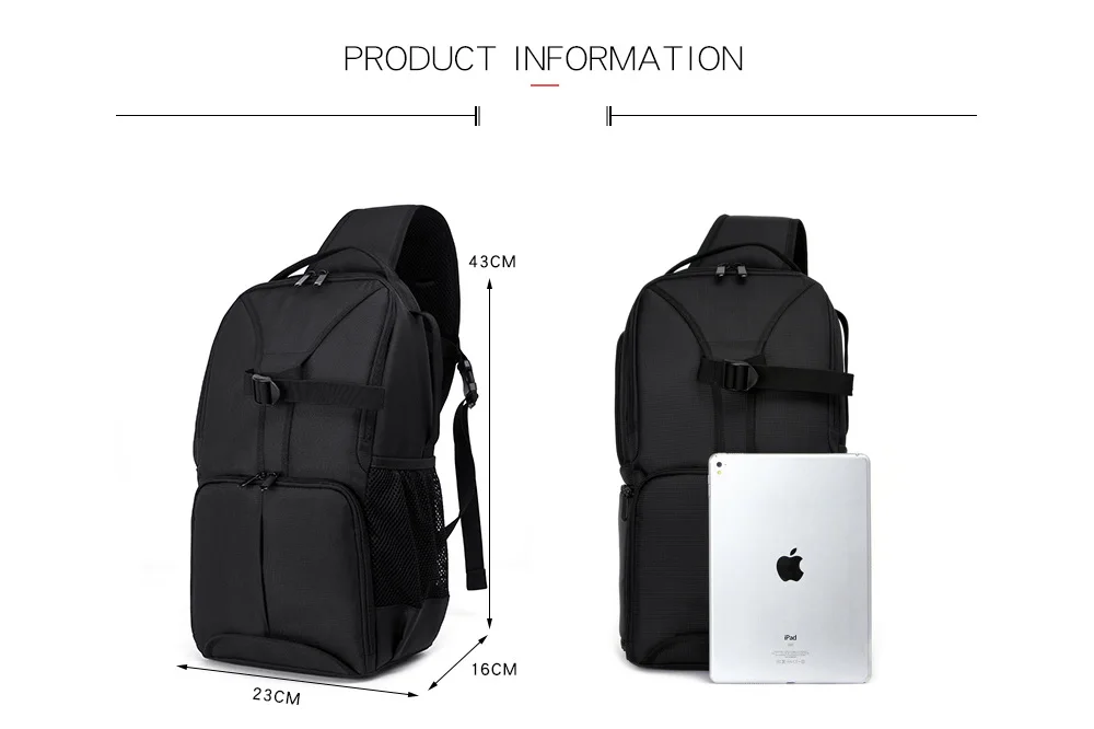 ombros acolchoado mochila saco caso câmera à