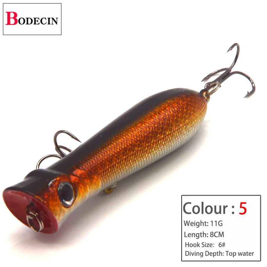 3D Isca Popper Sea Fishing Lure Sea Pesca Tackle Peche Topwater 1PCS Crankbait Poppers Fishing Lures Artificial Trout Hard Bait (5)