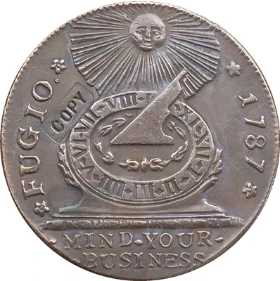 Venta al por mayor de monedas de gran potencia de fugo de 1787 copia 100% Fabricación de cobre Venta al por mayor de monedas de gran potencia de fugo de 1787 copia 100% Fabricación de cobre