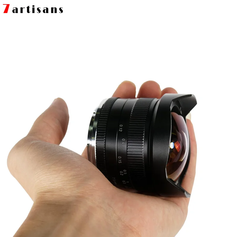 7artisans 7,5 мм f2.8 рыбий глаз 180 APS-C ручной фиксированный объектив для Sony E Mount Canon EOS-M Mount Fuji FX M4/3 Mount