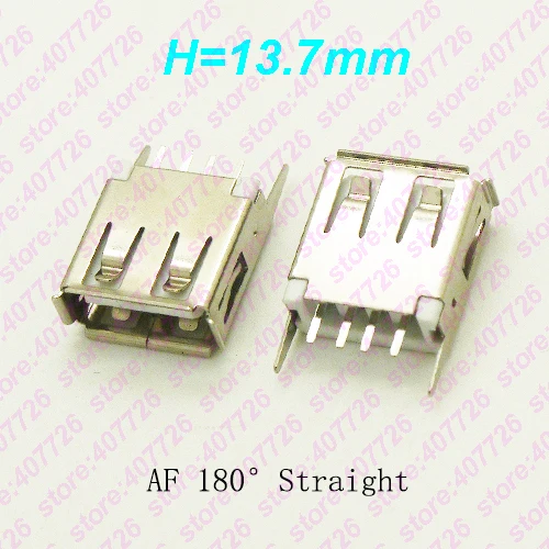 10 шт. USB 2 0 разъем A Тип гнездо прямые ножки 180 Степень погружения обернутый/плоский