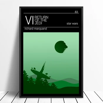 

Return of the jedi black poster Star wars minimalist Vintage Movie Poster Home Decor Wall Decor Wall Art Canvas painting Print