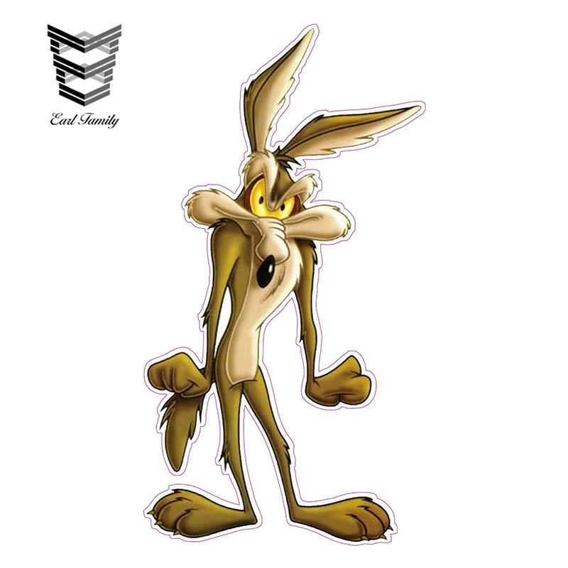 

EARLFAMILY 13cm X 7.1cm Angry Coyote Decal Funny Car Styling Car Stickers Vinyl Graphic Decor for Car Window Bumper