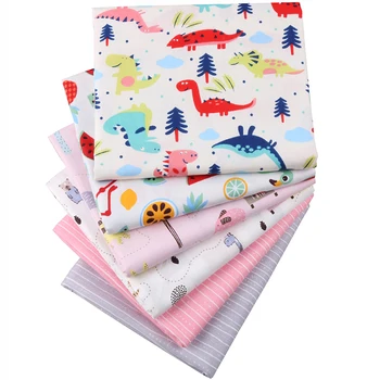 

Nanchuang 6pcs/lot Twill Cotton Fabric Patchwork Cartoon Tissue Cloth For Handmade DIY Quilting Sewing Baby&Children Material
