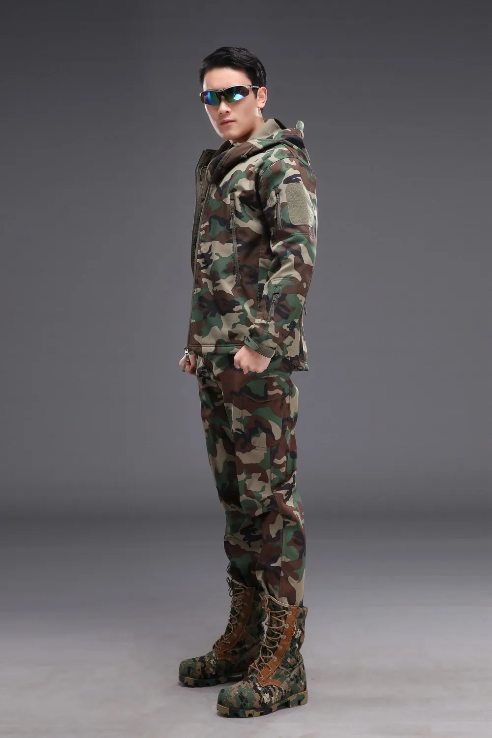 Новинка, Мужская Военная тактическая куртка, плюс размер, 3XL, водонепроницаемая, софтшелл, змейка, камуфляжная куртка, армейские куртки, мужские, для охоты, пешего туризма