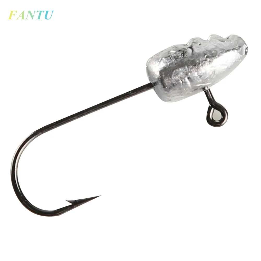 FANTU Mustad fishing Hooks Lead Jig Head 2.5g/3g/5g Fishing Lure