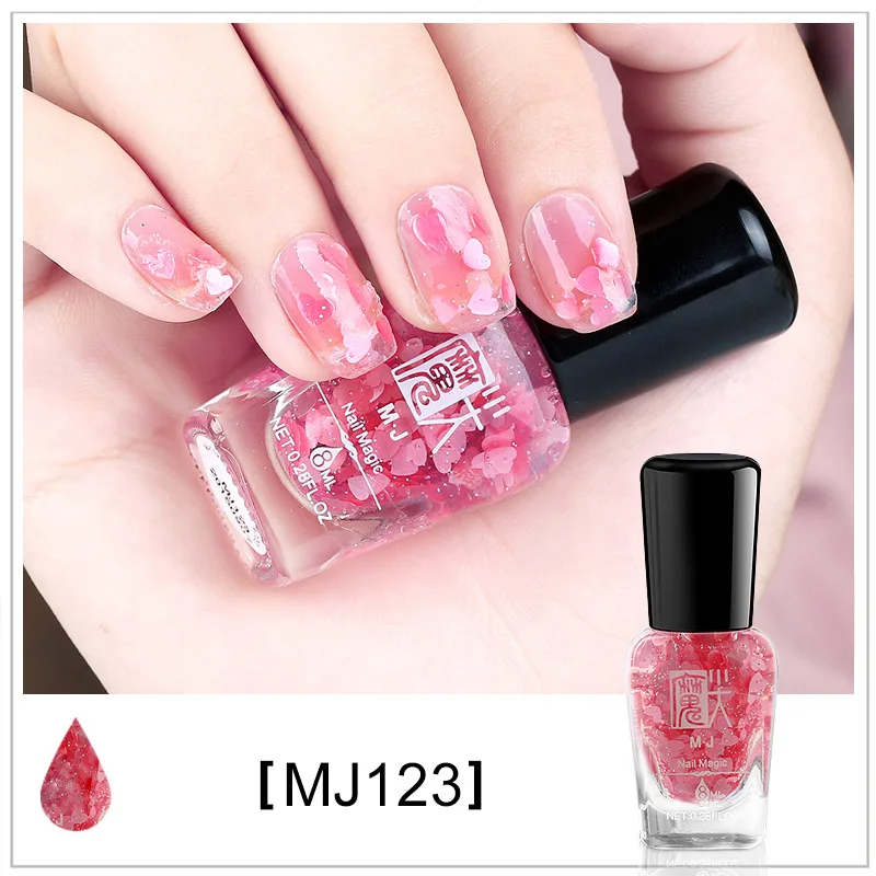 Модный Профессиональный лак для ногтей Vernis A Ongle Flower Heart Shining Esmaltes, Блестящий 3d Гель-лак для ногтей Nagellak - Цвет: 123