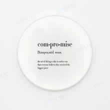 Скандинавский минималистический черно-белый игровой юморит Веселые цитаты подставка для керамической чашки крутой стол Креативные аксессуары для кухонного бара коврик