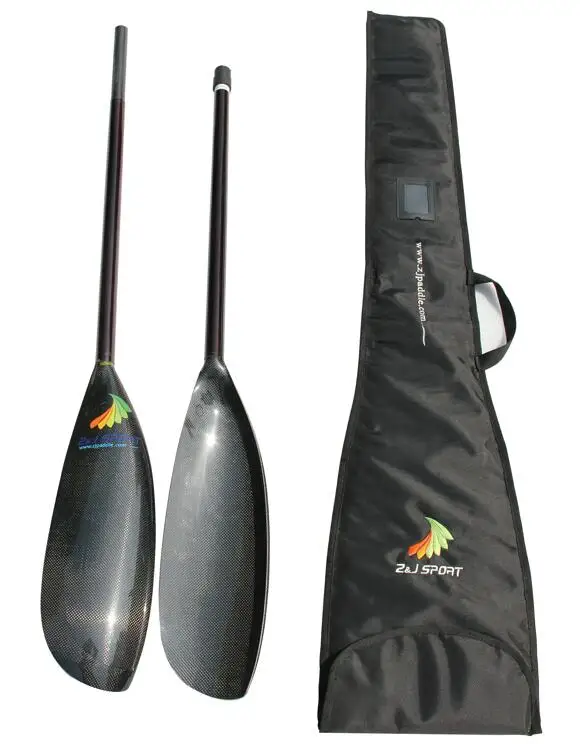 

ZJ SPORT Hot Selling Carbon Fiber Kayak Paddle EPIC Medium Blade Paddle With Oval Split Shaft 10CM Length Extend