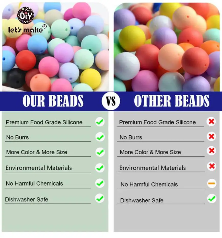 Давайте сделаем силиконовые бусины конфетных цветов 50 шт 9 мм сенсорные Детские Прорезыватели для зубов детские шарики пищевого качества DIY Nusring ювелирные изделия можно жевать бусины