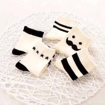

2017 meia infantil Korean cotton baby socks striped boy girls kids baby girls socks girl boot socks children socks leg warmers
