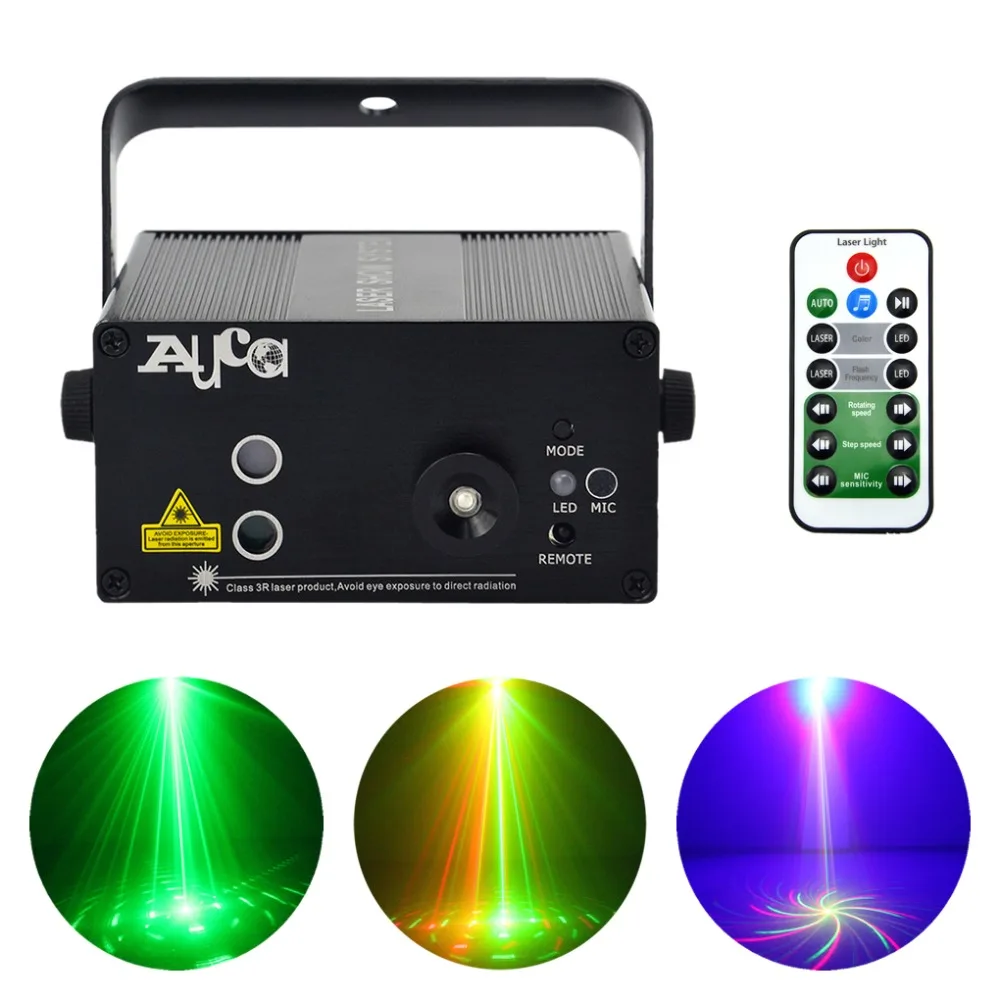 

Mini 8 Big Patterns RG Laser Projector Stage Equipment Lights 3W Blue LED Mixing Effect DJ KTV Show Stage Lighting L08RG