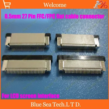 

Free Shipping FPC/FFC connector cable socket 27 pin 0.5mm connector for LCD screen interface of DVD/GPS/MP3/PDA/Phone ect.ROHS