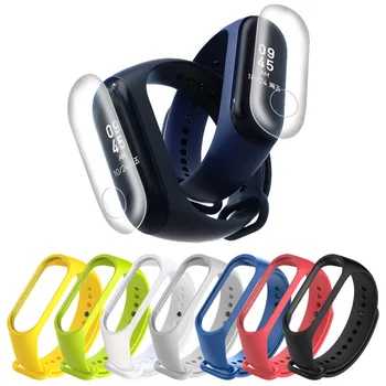 

Silicone Wrist Strap for Mi Band 3 Bracelet Smartband for Xiaomi Mi Band 3 Strap Wrist Strap Add 2 Pcs Screen Protector Smartban