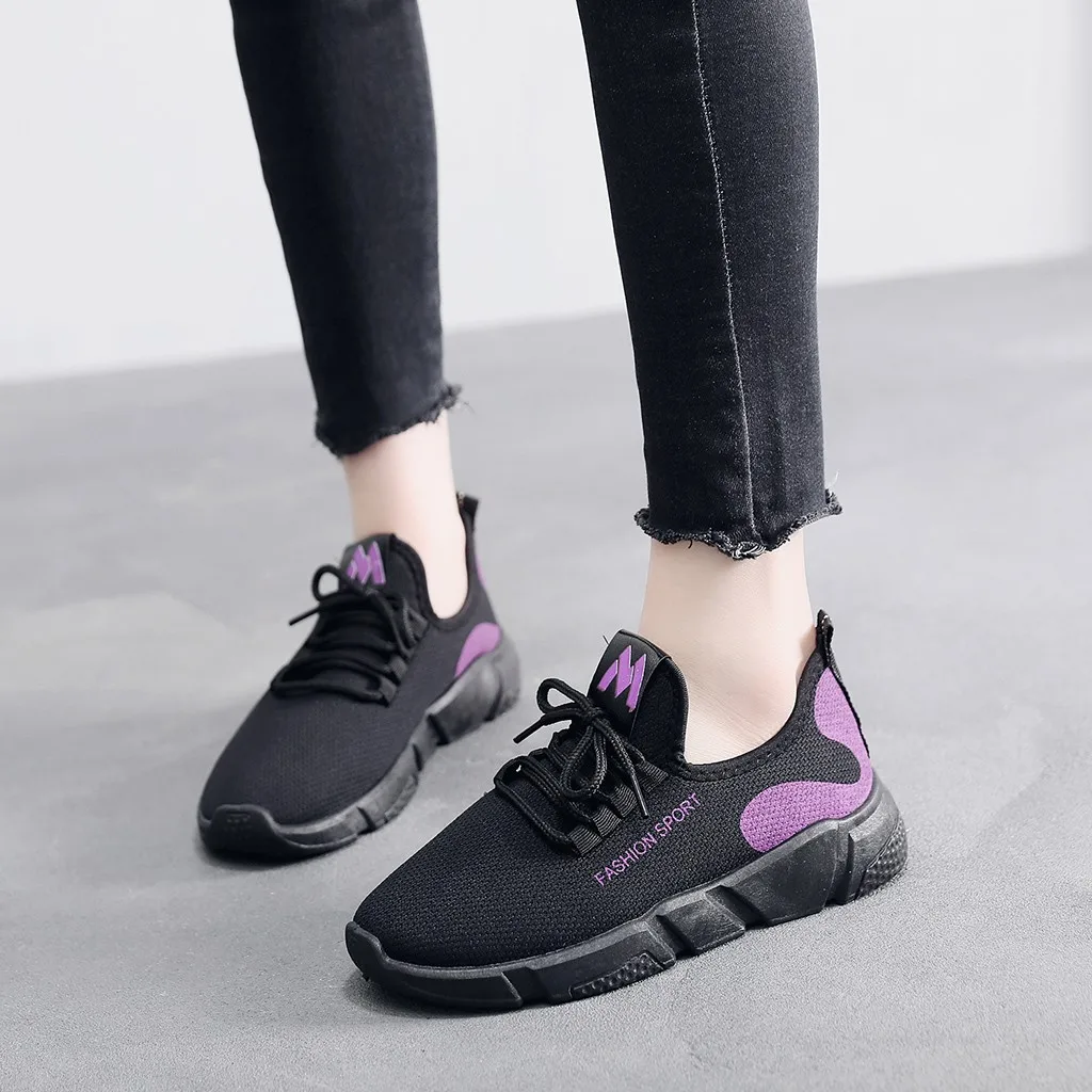 

Lightweight Women's Shoes Sneakers Outdoor cushioning mesh breathable running shoes Lace up non-slip casual walking shoes