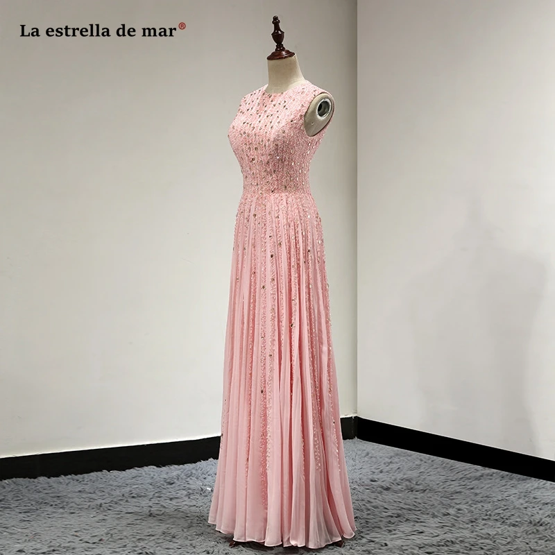 Vestidos de madrinha/Новые шифоновые блестящие персиковые розовые платья подружки