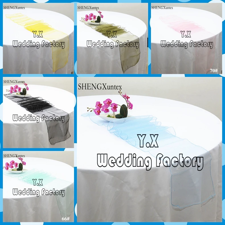 

Nice Looking Organza Table Runner For Wedding Table Cloth Decoration