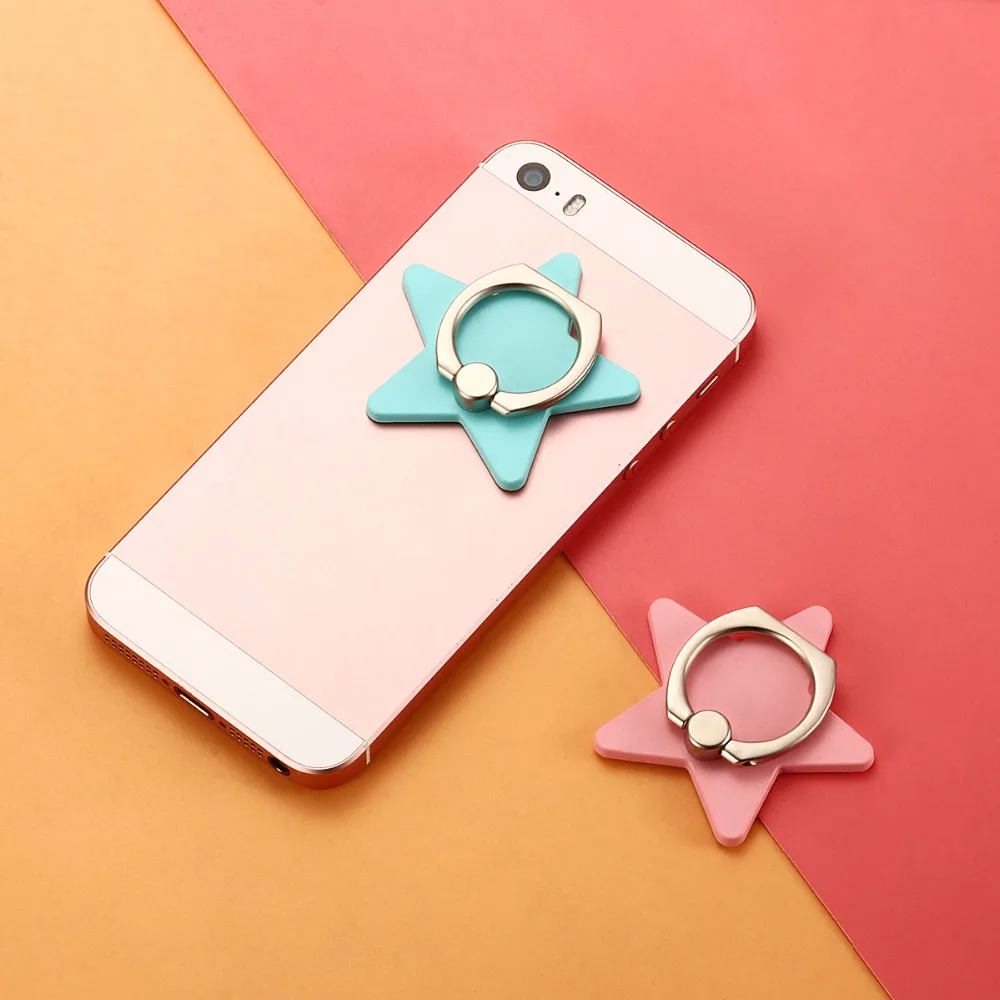 Золотой Серебряный цвет Звезда Стиль Регулируемые кольца для пальцев телефон стенд держатель для iPhone для Xiaomi для samsung держатель телефона стенд