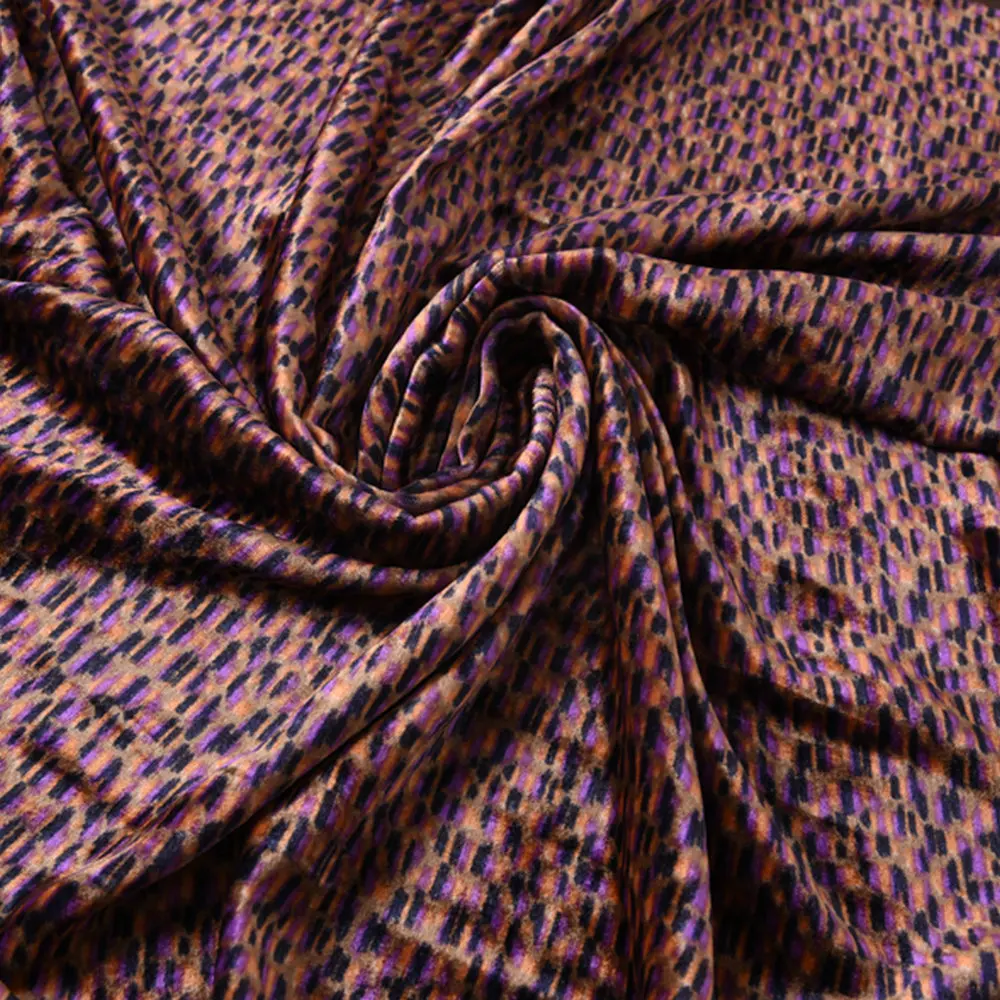 Free Shipping Printed Silk Back /Cotton Hair Velvet Fabticin Fabric from Home & Garden on